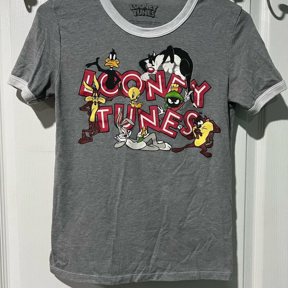 Looney Tunes Gray Graphic T-Shirt XS
